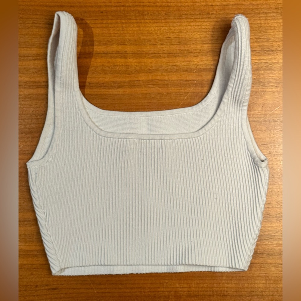 Sculpt Knit Square Neck Tank Crop